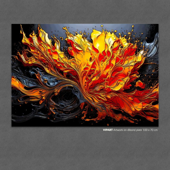 Image 1 of Vipart Abstract Artwork | Spatvol Oranje