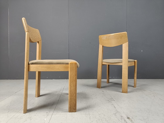 Image 1 of Vintage Brutalistische Eetkamerstoelen Set Van 6 - 1970S