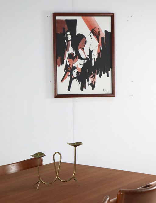 Fernando Alzamora Albeniz Schilderij 1977 Vintage