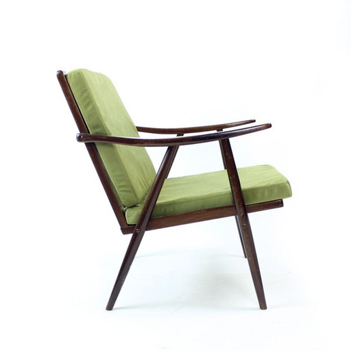 Vintage Boomerang fauteuil van Ton, Tsjecho-Slowakije 1960