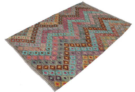 Originele oude stijl Kelim Afghan 156 X 108 Cm Top staat