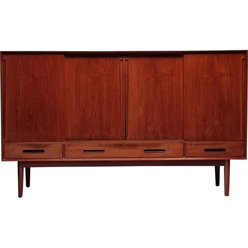 Vintage teakhouten enfilade van Kurt Ostervig voor Brande Mobelfabrik, Denemarken 1950.