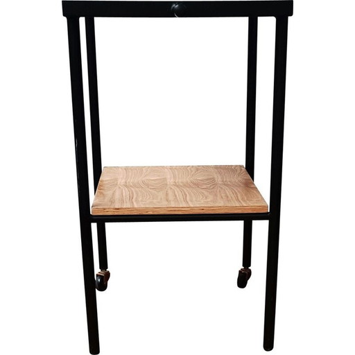 Vintage trolley van metaal en hout