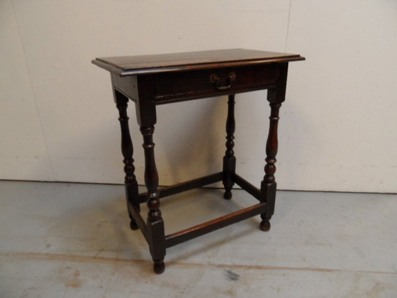 Image 1 of Antiek Eiken Sidetable