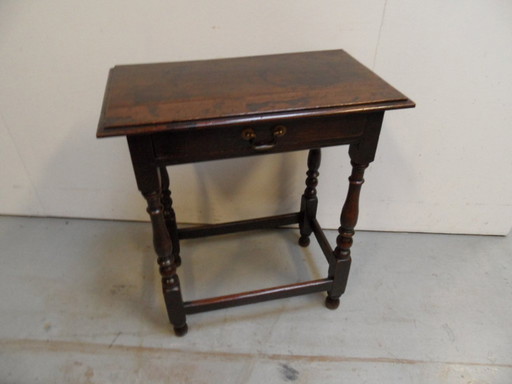 Antiek Eiken Sidetable