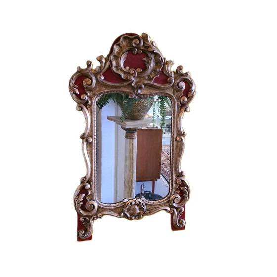 Image 1 of Franse Vergulde Houten Spiegel In Louis Xv Stijl, 2E Helft 1