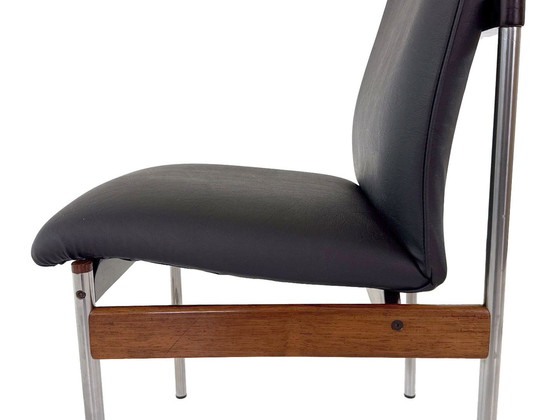 Image 1 of 6X Vintage Palissander Eetkamerstoelen Van C. Denekamp Voor Thereca