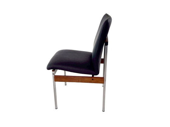 Image 1 of 6X Vintage Palissander Eetkamerstoelen Van C. Denekamp Voor Thereca