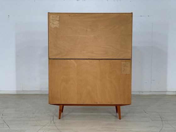 Image 1 of Mid Century secretaire ladekast schrijftafel vintage