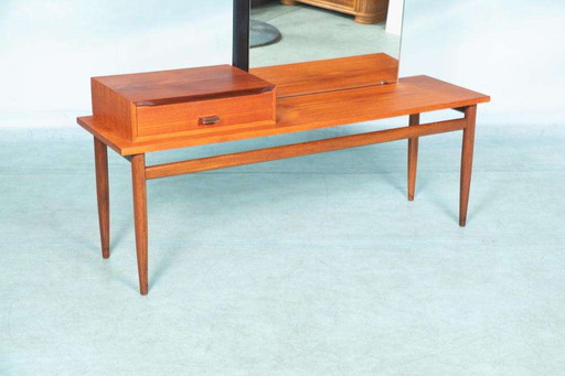 Vintage sideboard jaren 60, teak midcentury dressing table