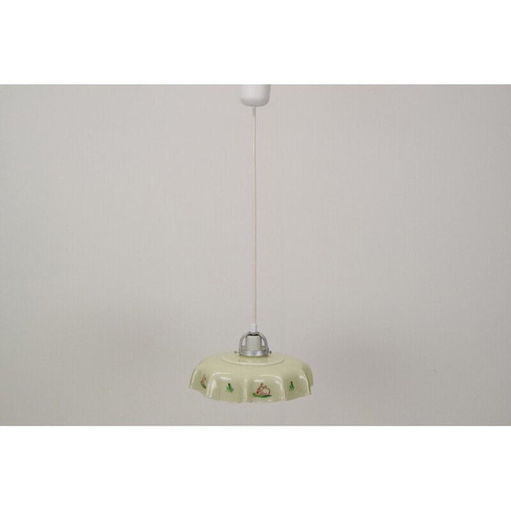 Image 1 of Vintage glazen hanglamp, Tsjecho-Slowakije 1950