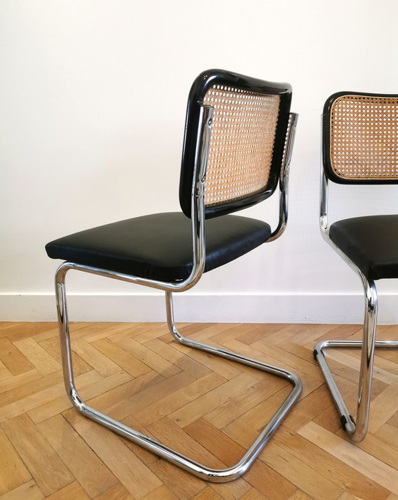 Image 1 of 2x Cesca eetkamerstoelen van Marcel Breuer