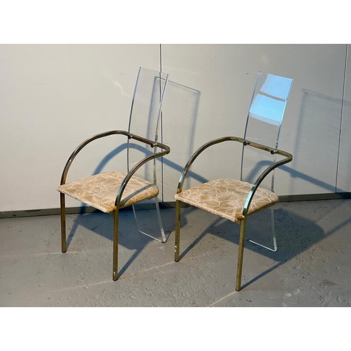 Set van 4 vintage lucite stoelen, 1970