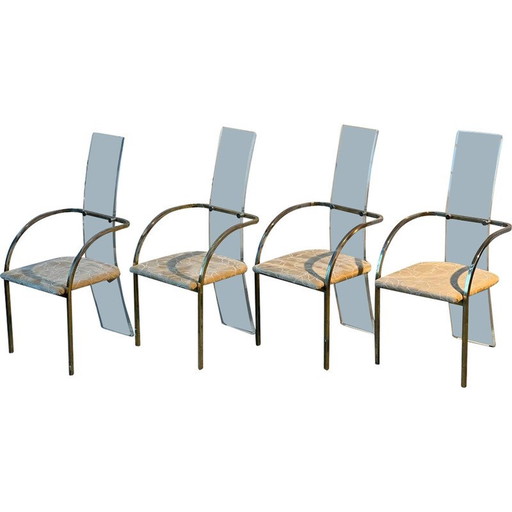 Set van 4 vintage lucite stoelen, 1970