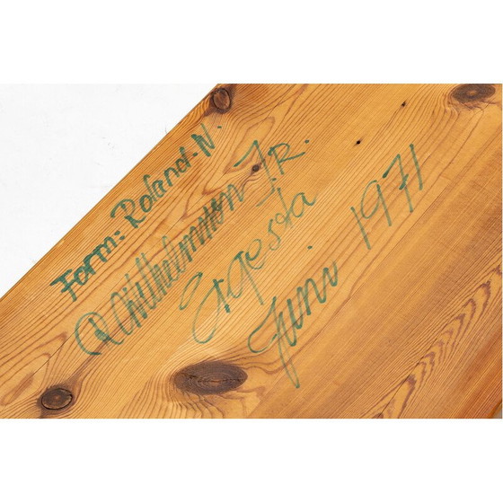 Image 1 of Vintage "Bamse" grenen bank door Roland Wilhelmsson voor Karl Andersson en Söner, Zweden 1971