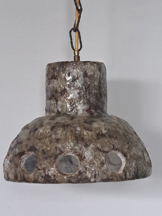 Image 1 of 70S Keramieke Hanglamp Uit Denemarken 