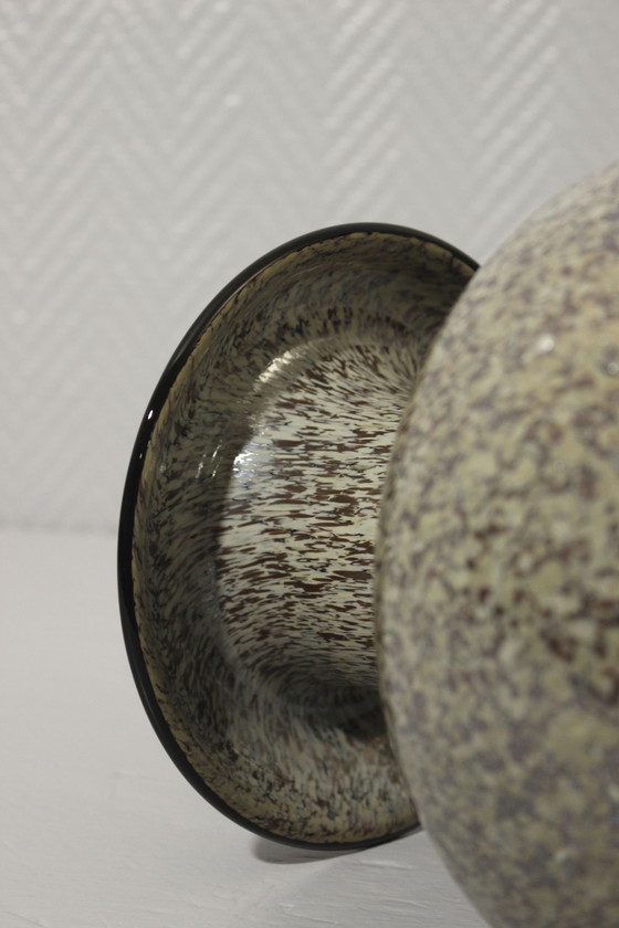 Image 1 of Paar grote oude vazen Verre Soufflé Moucheté Irisé