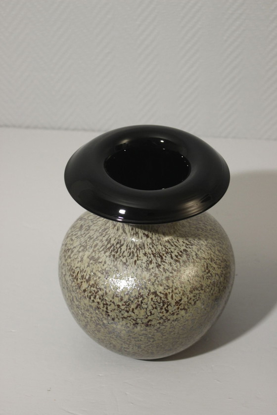 Image 1 of Paar grote oude vazen Verre Soufflé Moucheté Irisé