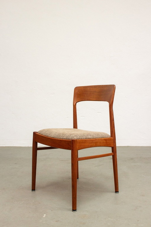 6X Kai Kristiansen vintage teakhouten stoelen