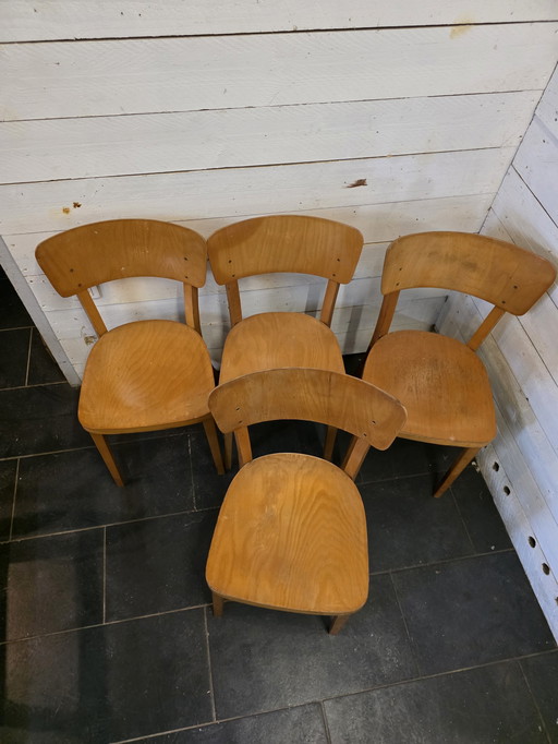 4 Thonet Bistro Stoelen