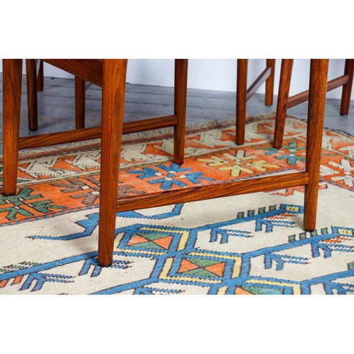 Set van 4 vintage "Darby" eetkamerstoelen in rozenhout van Torbjörn Afdal voor Bruksbo, 1960