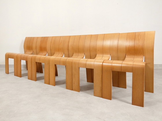 Image 1 of Gijs Bakker 'Strip' Stoelen Voor Castelein 