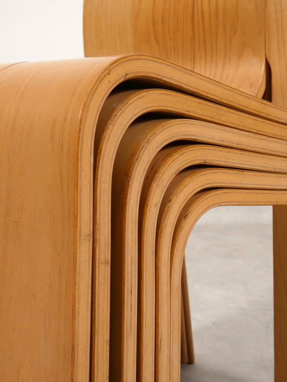 Image 1 of Gijs Bakker 'Strip' Stoelen Voor Castelein 