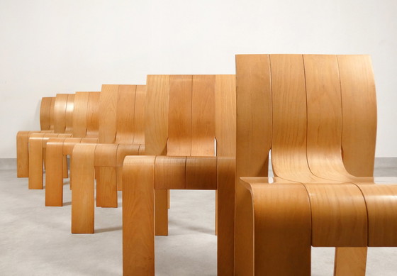 Image 1 of Gijs Bakker 'Strip' Stoelen Voor Castelein 