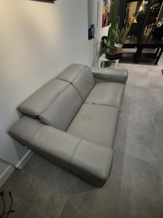 Image 1 of Natuzzi 2 Zits Bank, Leer