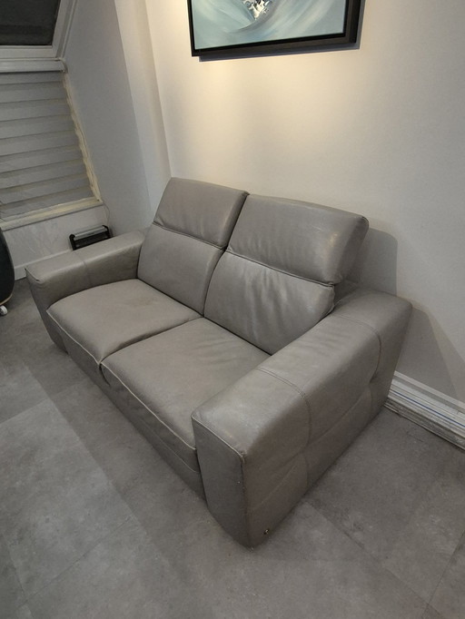 Natuzzi 2 Zits Bank, Leer