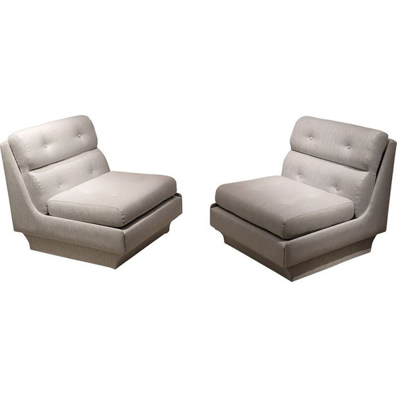 Image 1 of Paar vintage Airborne fauteuils, Frankrijk 1970