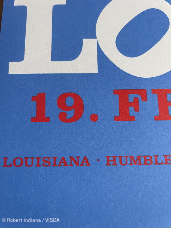 Image 1 of Robert Indiana (1928-2018), LOVE. 1972, Copyright Robert Indiana/VISDA, 60ste verjaardag van het museum