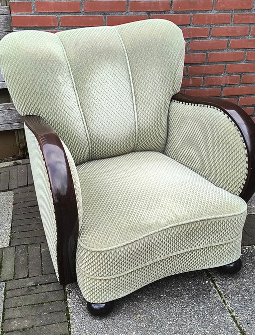  2 Orginele Art Deco Fauteuils  (Gerestaureerd)