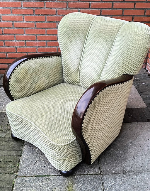  2 Orginele Art Deco Fauteuils  (Gerestaureerd)