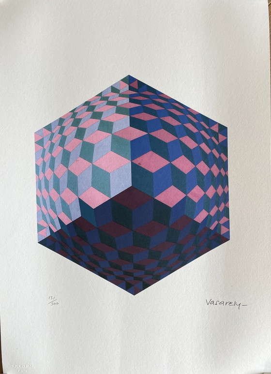 Image 1 of Victor Vasarely (1906-1997), Op Art Limited Edition Litograph