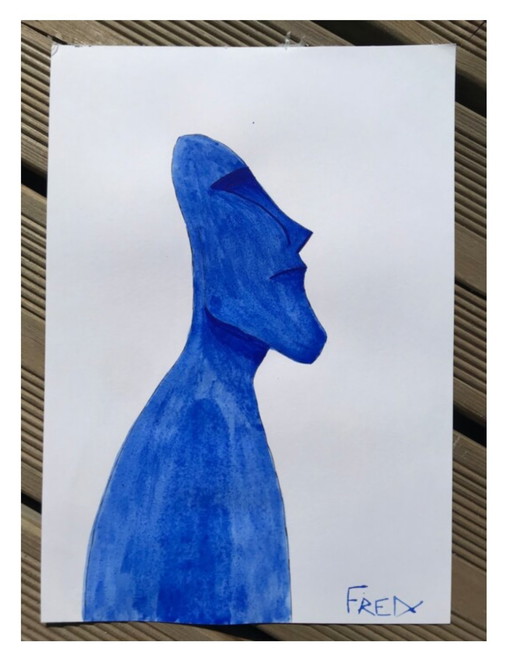 Bleu Moai - Frédéric Cadiou