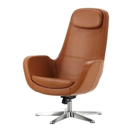 Image 1 of Arvika Lounge Fauteuil Met Voetenbank Leer