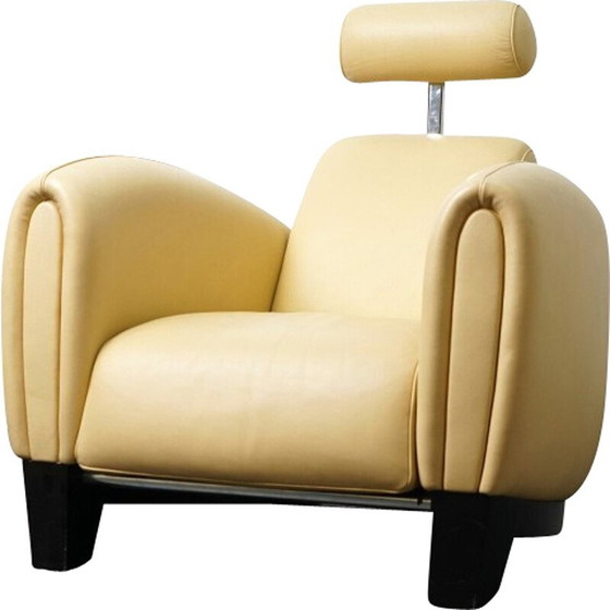 Image 1 of Vintage DS-57 koeienhuid fauteuil van Franz Romero voor De Sede, Zwitserland