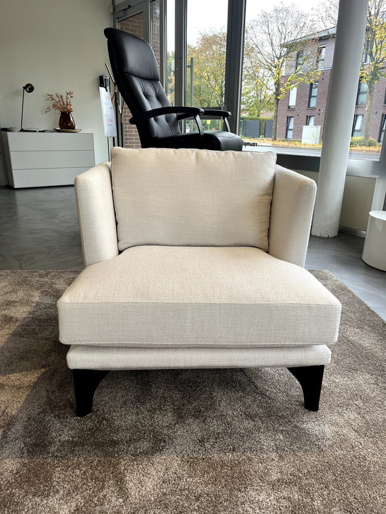 Image 1 of Witte bank en witte fauteuil van Bw