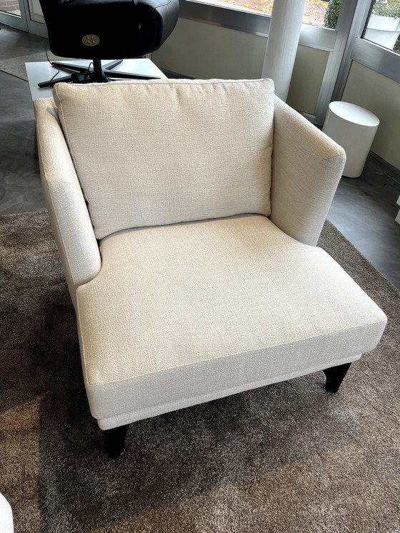 Image 1 of Witte bank en witte fauteuil van Bw