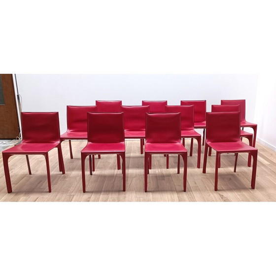 Image 1 of Vintage stoel van hout en leer