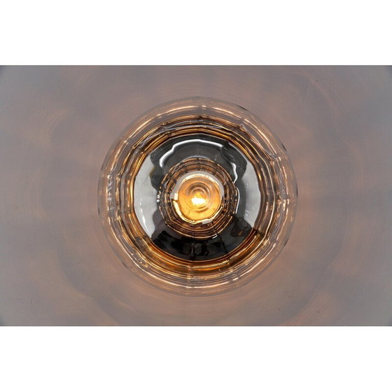 Image 1 of Vintage druppelvormige plafondlamp van gerookt glas, Duitsland 1960