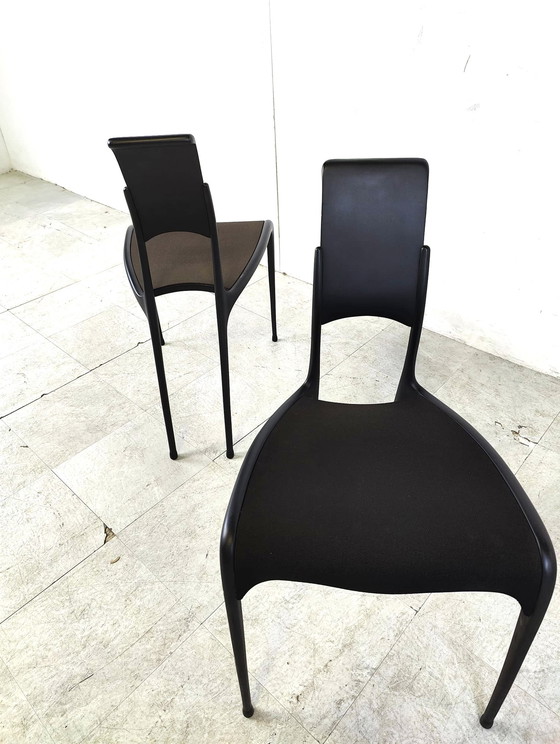 Image 1 of 4x Zeldzame koolstofvezel C06 stoelen van Pol Quadens