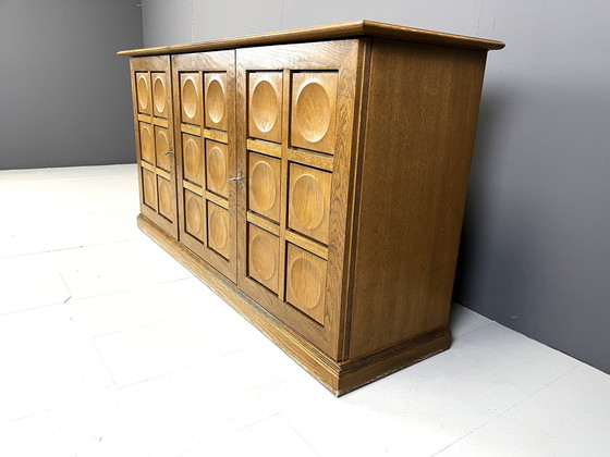 Image 1 of Grafisch brutalistische credenza, jaren 1970