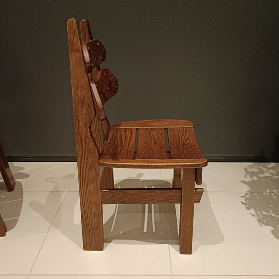 Image 1 of 2 Brutalist Seventies Stoelen