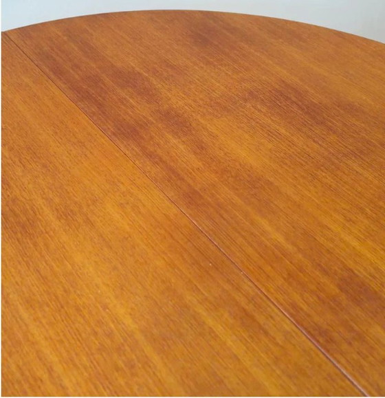 Image 1 of 70'S Scandinavische ronde uitschuifbare tafel