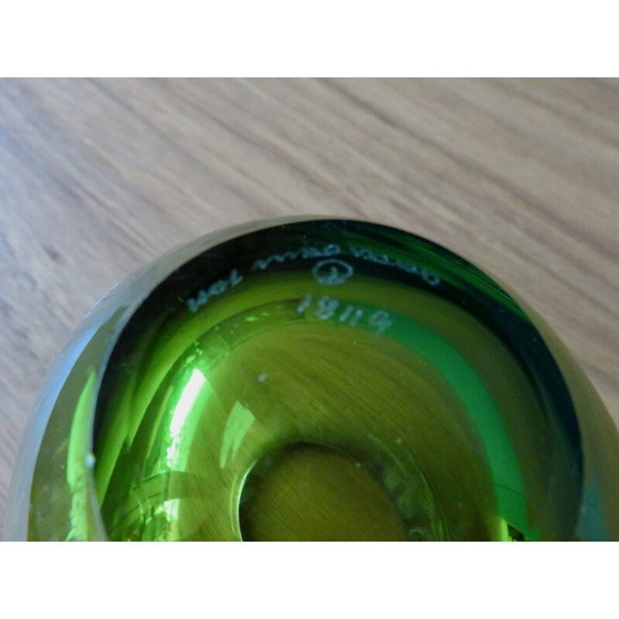 Image 1 of Vintage vaas "Holmegaard PL 18119" in geblazen glas voor Pel Lütken