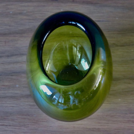 Image 1 of Vintage vaas "Holmegaard PL 18119" in geblazen glas voor Pel Lütken