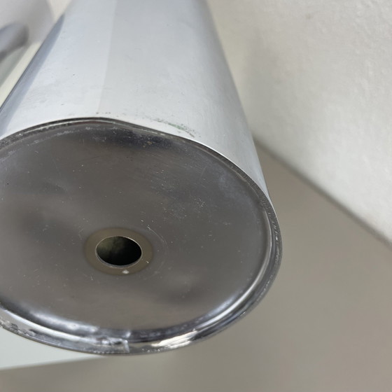 Image 1 of Set van 2 modernistische verchroomde wandlampen Xxl 30 cm Atomic Space Age, Duitsland 1970S