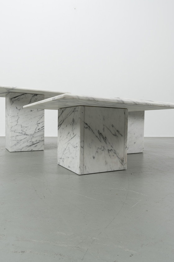 Image 1 of 3x Vintage marmeren tafel